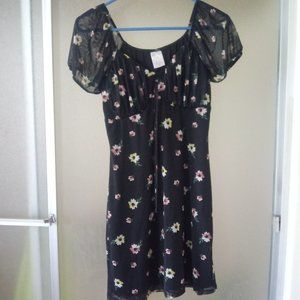 No Boundaries Black Floral Dress Sz. M (7-9)
